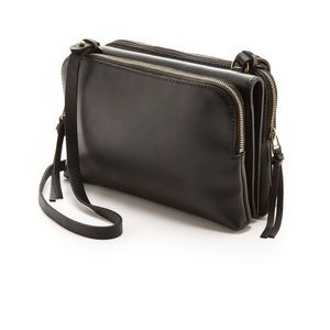 Madewell Twin Pouch Crossbody in Black *New*